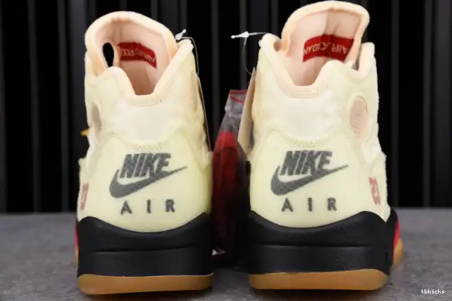Cheap TBK Retro OFF-WHITE Jordan 5 DH8565-100 Sail 0422